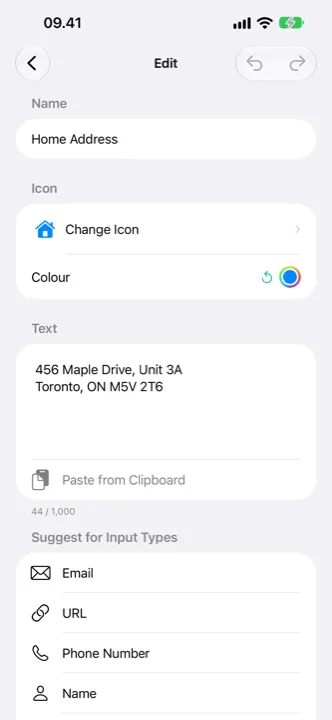 Editing a cutling with icons and colours