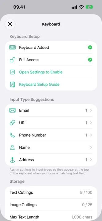 Settings with iCloud sync